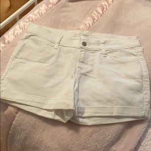 White denim shorts